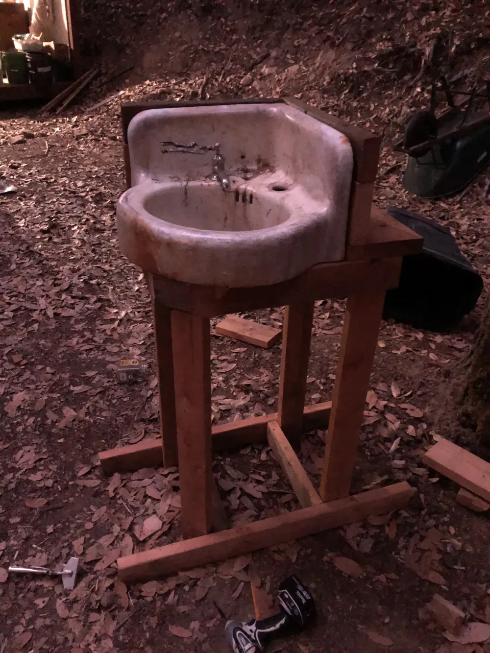 Rustic outdoor sink image